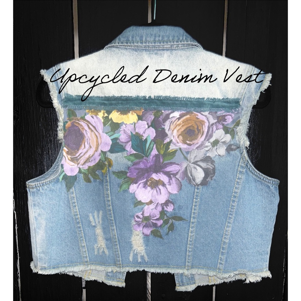 🌸Thread‎ & Supply Blue Denim Up-cycled Vest🌸